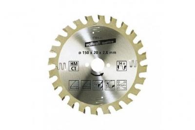 WOLFCRAFT Lame denture altern&eacute;e - CT - 24 dents - D160x20mm-2.8mm 