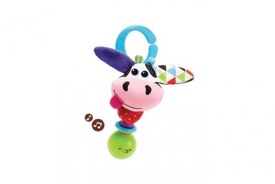 YALDONE Yookidoo hochet Shake Me Rattle Cow 16 cm en peluche