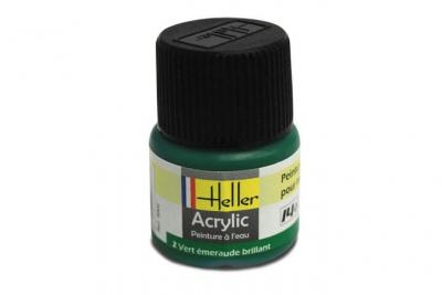 HELLER Peinture Acrylique Vert Emeraude Brillant 9002 