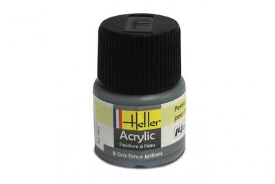 HELLER Peinture Acrylique Gris Fonce Brillant 9005 