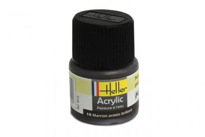 HELLER Peinture &agrave; maquette  Marron brillant acrylique 12ml- - Peinture