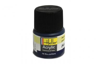 HELLER Peinture &agrave; maquette  Bleu Brillant Acrylique 12ml- - Peinture &agrave;