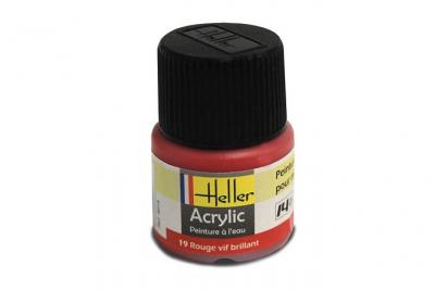 HELLER Peinture Acrylic 019 rouge vif brillant (9019) - 