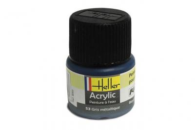 HELLER Peinture &agrave; maquette  Gris Metallique Acrylique 12ml- - Peinture