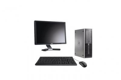 HP Pc  Elite 8200 SFF + Ecran 20'' - Noir - Intel Core i5-2400 / 3.10 GHz - RAM 4 Go - HDD 250 Go - DVD - Gigabit Ethernet - Windows 7 Professionnel 