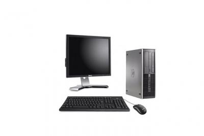 HP Pc  Elite 8200 SFF + Ecran 17'' - Noir - Intel Core i5-2400 / 3.10 GHz - RAM 4 Go - HDD 2 To - DVD - Gigabit Ethernet - Windows 10 Professionnel 