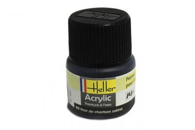 HELLER Peinture Acrylique Noir De Charbon Satine 9085 