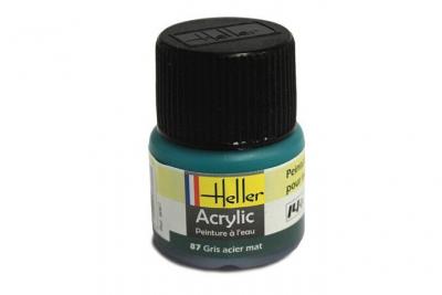 HELLER Peinture Acrylique Gris Acier Mat 9087 