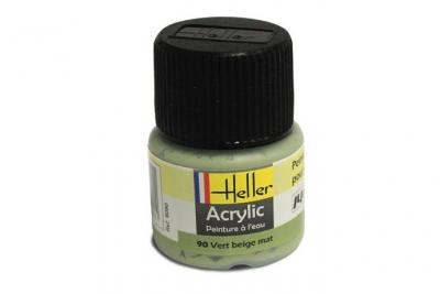 HELLER Peinture Acrylique Vert Beige Mat 9090 