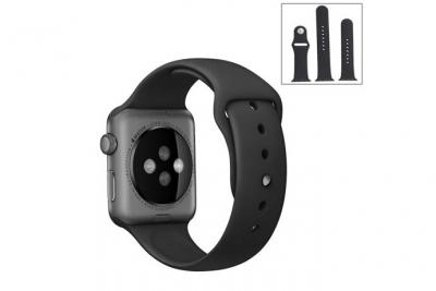 GENERIQUE Bracelet Silicone Noir pour Apple Watch Sport 38mm