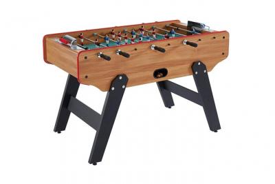 VENTE UNIQUE Baby foot PAULO en MDF - L153*P77.6*H96 cm - Couleur ch&ecirc;ne 