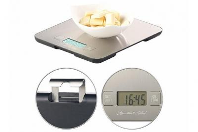 ROSENSTEIN & SOHNE Balance de cuisine num&eacute;rique en acier inoxydable avec minuterie