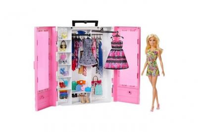 BARBIE  garde-robe ultime avec accessoires rose 