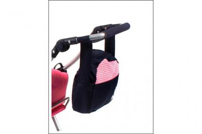 BAYER CHIC 2000  853 46 Sac &agrave; langer pour poussettes de poup&eacute;es. Marine avec motif Vichy