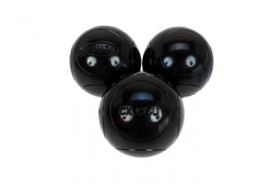 OBUT Boules de p&eacute;tanque -  - Cx.cou noire 75mm - 690g - Acier - Kit comp&eacute;tition 