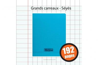 CLAIREFONTAINE Calligraphe Cahier Piqu&eacute; 8000 Polypro Bleu 24x32cm 192p S&eacute;y&egrave;s 90g