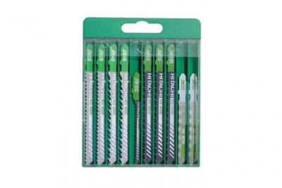 HIKOKI  750049 - Set de 10 hojas de sierra de calar para madera y metal