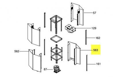 SCHOLTES Cheminee Inferieure Arriere Pour Hotte  - C00143685
