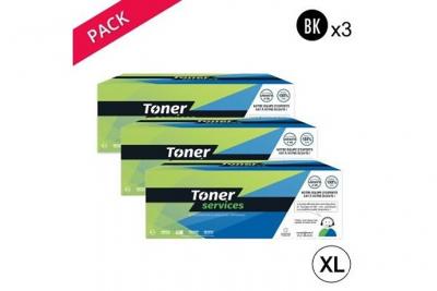 TONER SERVICES Compatible Epson Pack 3 Toners Noir S050437 (ET2000)