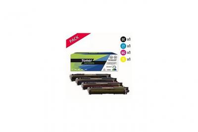 TONER SERVICES Compatible HP 130A Pack de 4 toners Noir, cyan, magenta et jaune