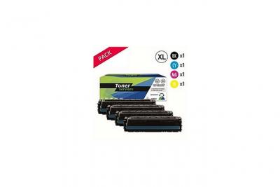 TONER SERVICES Compatible HP 201X Pack de 4 toners Noir, cyan, magenta et jaune XL