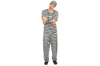 TOTALCADEAU Costume rayures prisonnier deguisement ray&eacute; Taille unique