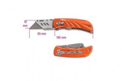 BETA  Tools couteau utilitaire pliant en acier inoxydable 1777T
