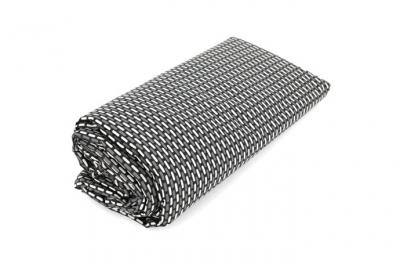 LINNEA  Drap Housse imprim&eacute; 180x200 cm Satin de Coton Enzo Noir