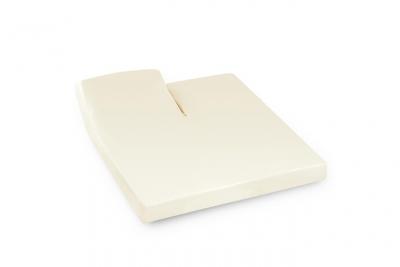 LINNEA Drap housse relaxation uni 2x80x200 cm coton alto cr&egrave;me tr t&ecirc;te relevable