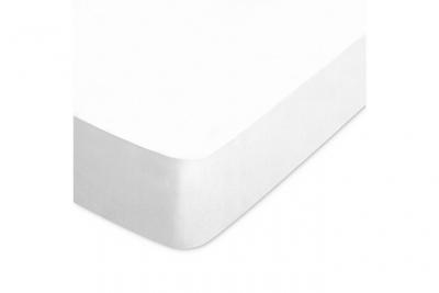 LINNEA Drap housse uni 100% coton alto Bonnet de 50 cm 160x190 cm - Blanc