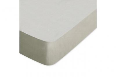 LINNEA Drap Housse uni 160x200 cm Bonnet 40 cm 100% Coton Alto Marron Chamois