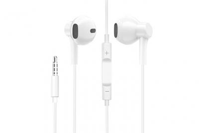 AVIZAR Ecouteurs Filaires Jack 3.5mm Son St&eacute;r&eacute;o T&eacute;l&eacute;commande Microphone Blanc