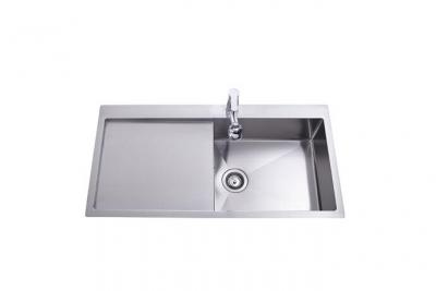 HELIKA Aquasanita - Evier inox luny 1 grand bac 1 &eacute;gouttoir Gauche - inox