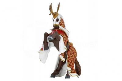 PAPO  - 39912 - Figurine - Cheval du Ma&icirc;tre des Armes Cimier Cerf