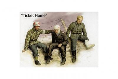 MASTER BOX Ticket Home : 3 Fantassins Allemands Bless&eacute;s De La 2&egrave;me Gm 1941-43 -  Mb3552