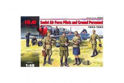ICM Figurine  Pilotes & personnel au sol sovi&eacute;tique- 1/48 - Figurines