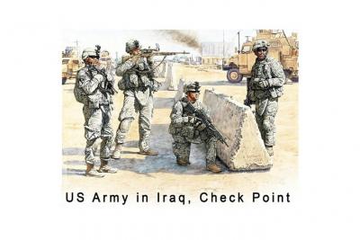 MASTER BOX Figurine  Check Point am&eacute;ricain en Irak- 1/35 - Figurines h