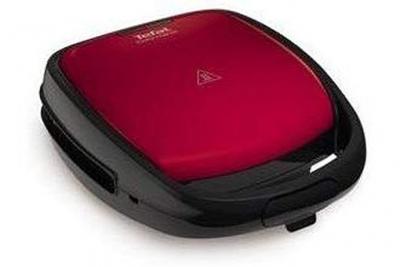 TEFAL gaufrier &eacute;lectrique pour gaufres et croque-monsieurs 700W rouge noir 