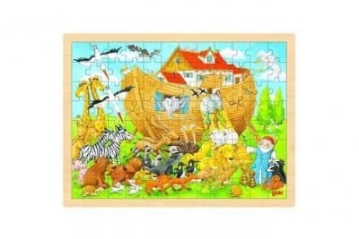 GOKI  - 2041647 - Puzzle En Bois &Agrave; Encastrement - Entr&eacute;e En Arche De No&eacute; - 96 Pi&egrave;ces 