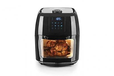 GOURMETMAXX Friteuse &agrave;&nbsp; air chaud  02095 2.5 l acier inoxydable, noir