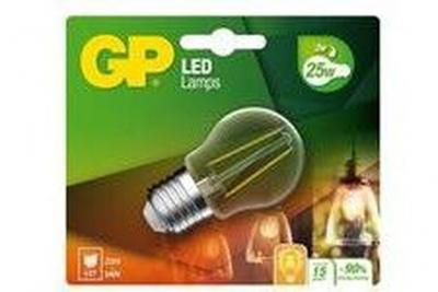 GP BATTERIES  Filament Mini Globe E27 2w Light Bulb Clair 250 Lumen