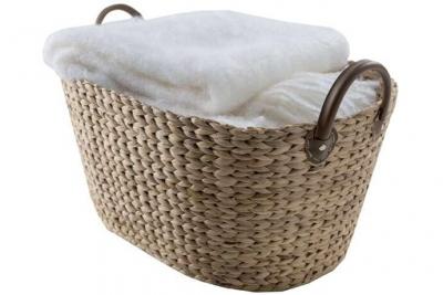 COMPACTOR Panier de rangement en jacinthe d'eau tress&eacute;e 60x45cm