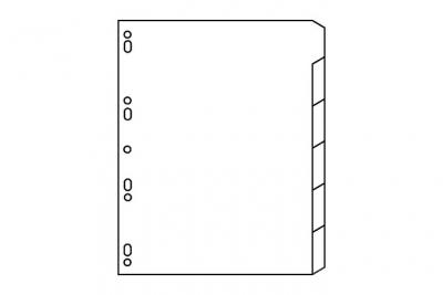 AVERY Intercalaire touches neutres  - carton Mylar - A4+ - 6 positions