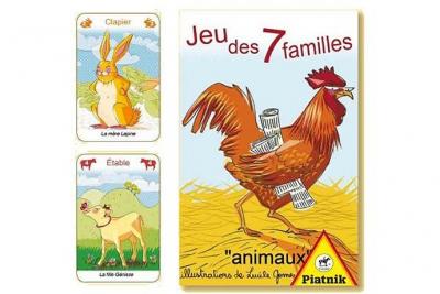 PIATNIK Cartes - Jeu De 7 Familles Animaux  Multicolore