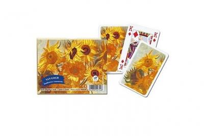 PIATNIK Jeu de cartes : coffret de 2 x 55 cartes : les tournesols de van gogh