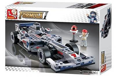 SLUBAN  Racing Team : voiture de course en argent (M38-B0352)