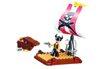 SLUBAN Jeu de construction  elements pirate series pirate raft