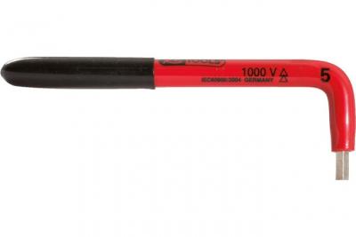 KS TOOLS  cl&eacute; m&acirc;le coud&eacute;e &agrave; six pans creux avec rev&ecirc;tement isolant, 6