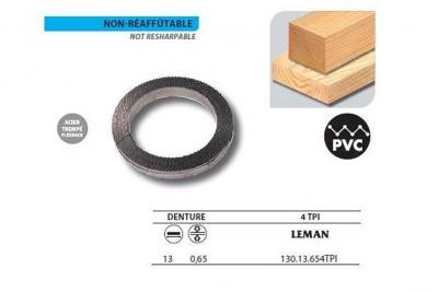 LEMAN 1 Rouleau de 50 m&egrave;tres Lame scie &agrave; ruban en acier tremp&eacute; Flexback 13x0,65 4TPI - 