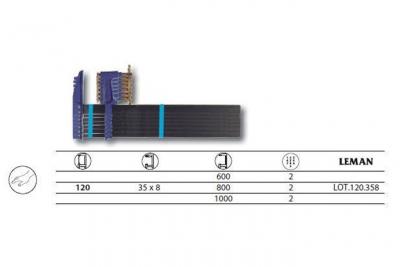 LEMAN  - Lot de 6 serre-joints saillie 120 section 35x8 serrage 600/800/1000 - LOT.120.358